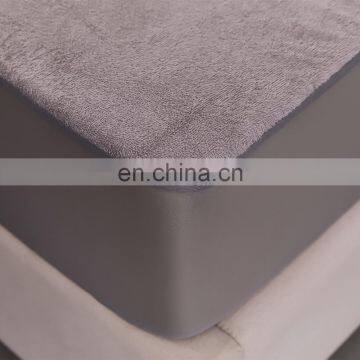 Стильный матрасный защитный чехол из водонепроницаемого хлопкового терри серого цвета для гостиниц photo-3