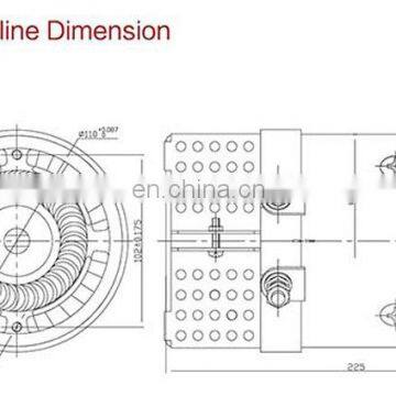 China Wuxi High Rpm High Torque Hydraulic 24V 3KW dc Motor for Forklift O.D.127mmZD2373D photo-5