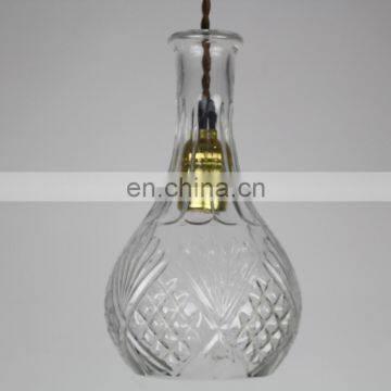 Modern Vintage Style Bistro Led Red Wine Storage Glass Shade Pendant Lighting photo-4