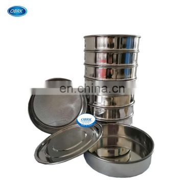 ASTM standard lab woven wire mesh stainless steel copper test sieve for soil testing