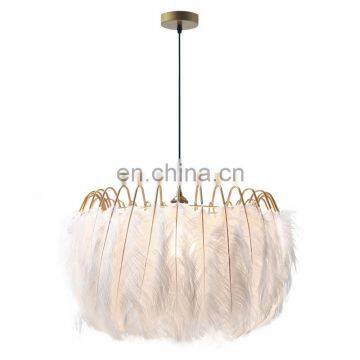 White Feather Pendant Lighting Kitchen Lighting Pendant Hanging Chandelier Modern Lamp Led Pendant Lights photo-2