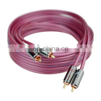 High quality 5M Mutitude Of Colors RCA Cables Interconnect Cable audio/video cable For Car Audio