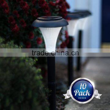 Set of 10 Solar Powered LED Garden Lights. Perfect for Path Patio Deck Driveway & Garden. Transform Your Garden. Super Easy to I