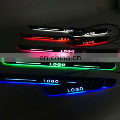 car Door Sill welcome Plate Strip moving light led door scuff for volkswagen vw golf other exterior accessories