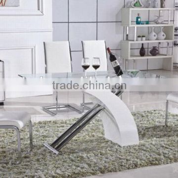 Hot sale modern tempered glass dining table