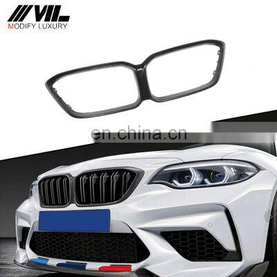 Dry Carbon Front Grille Grill for BMW 2 Series F22 M235i M240i F87 M2 2014up