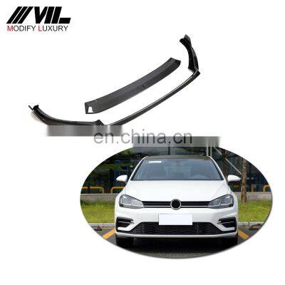 Reliable Aftermarket Auto Parts Carbon Fiber Front Lip for VW Volkswagen Golf 7.5 R R-line Hatchback 2017-2019