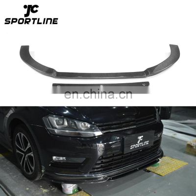 Carbon Fiber Front Bumper Lip for Volkswagen VW GOLF VII 7 MK7 R R-LINE 14-17