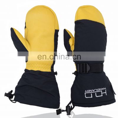 HANDLANDY ski hand gloves winter touch screen gloves leather insulate thermal men winter sport gloves winter HDDH701