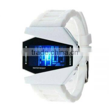 Fashion blue led light led aircraft watch sports watch