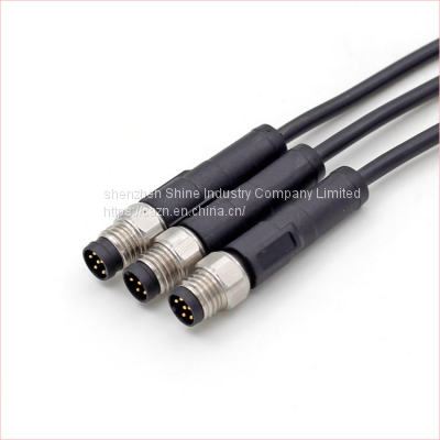 M8 Overmolded Waterproof Cable Connector Straight Male Female Plug | China Factory photo-4