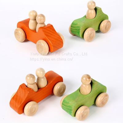 Wooden Van Peg Doll Van Peg Doll Bus Wooden Toy Car photo-2