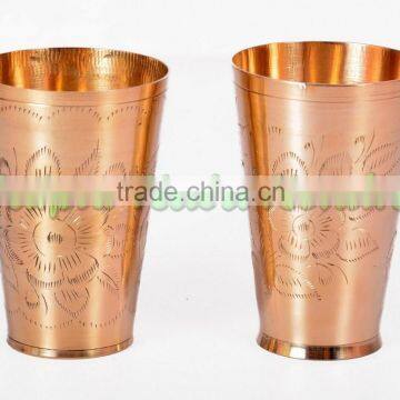 2 Brass Glasses Metalware Accessories For Good Health and Nervous System