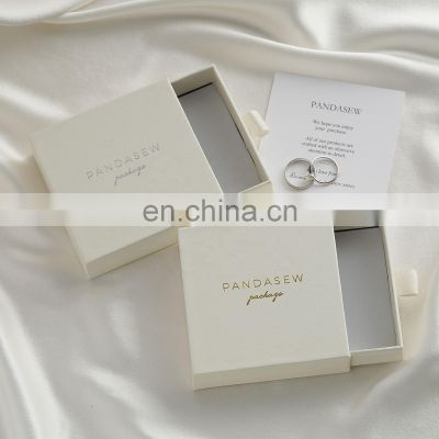 PandaSew 9x9x2.5cm Custom Logo Luxury Bracelet Pendant Gift Paper Jewelry Packaging Box