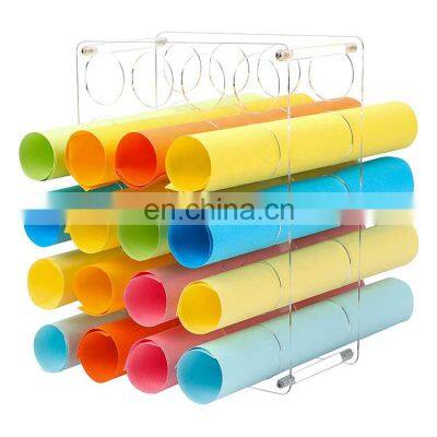 20 Holes Vinyl Storage Organizer Acrylic Vinyl Rack Holder Clear Detachable Acrylic Display Stand for Vinyl Rolls