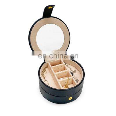 Travel Jewelry Box Organizer,PU Leather Small Jewelry Storage Case, Earring, Ring, Necklaces -Best Gifts for Girls Women photo-2