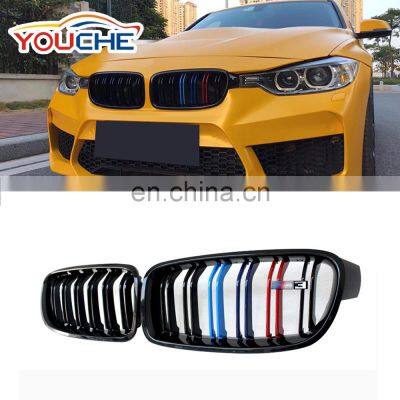 F30 ABS Replacement Gloss M Color Front Grille for BMW 3 Series F30 F31 2012-2018 Front Bumper Grill