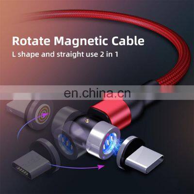 540 Degree Free Rotating L-shape Portable 3 In 1 Phone Charge Usb Cable photo-2