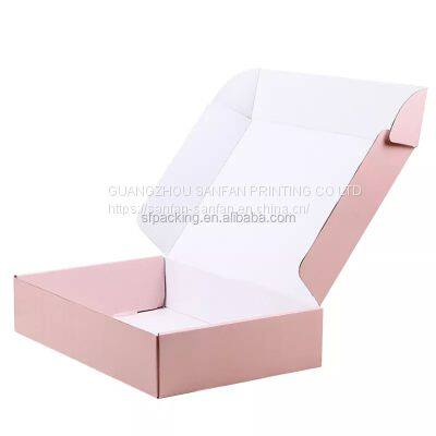 customized corrugated paper package pink mailer boxes