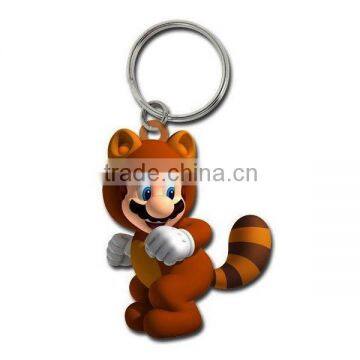 2014 cheap 3D soft PVC keychain, bulk custom made rubber key rings, PVC keychain