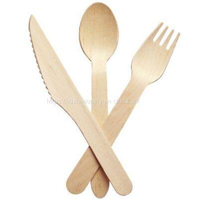 Hot Sell Degradable Disposable Wooden Spoon Wrapped 16cm COATED
