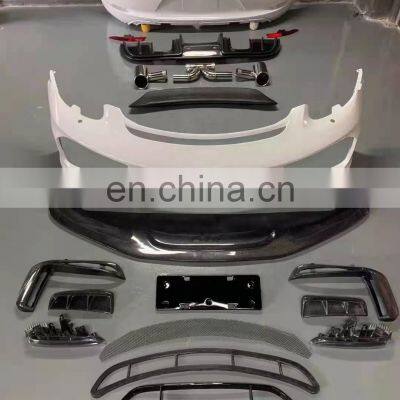 Latest New Design Pur + Carbon Fiber Material GT4 Style Bodykit Front Bumper Rear Diffuser For 2012-2016 Cayman Boxster 981