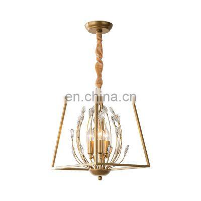 New design modern 3-lights crystal pendant light foyer flower lamp hallway