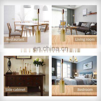 Gold Unique House Luxury Fancy Iron Tall Long Stem Modern Nordic Metal Candle Holder photo-5