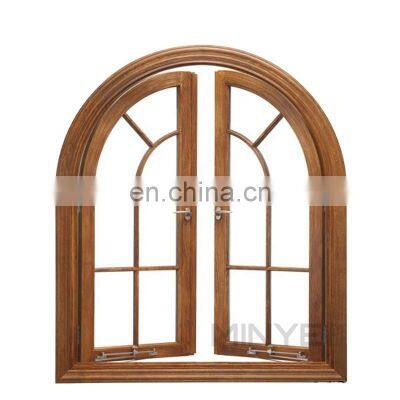 aluminum arched glass  casement door are suitable for villa decoration