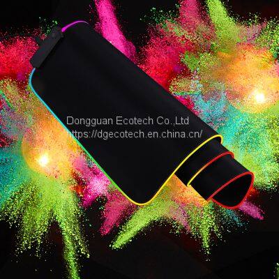 OEM Custom Printing Glowing LED Lighting Large Size Keyboard Computer Laptop Gaming RGB Mouse Pad photo-5