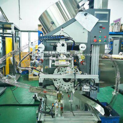 Automatic round glass bottles cap hot foil stamping machine for around metal plastic container caps hot stamp printer maquina