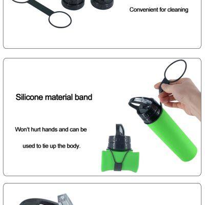 Factory Customized Foldable Silicone Water Bottle photo-3