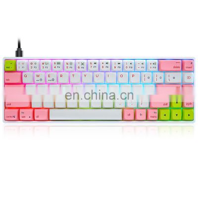 Customized 68 keyboard hot swappable keyboard 65% mechanical keyboard