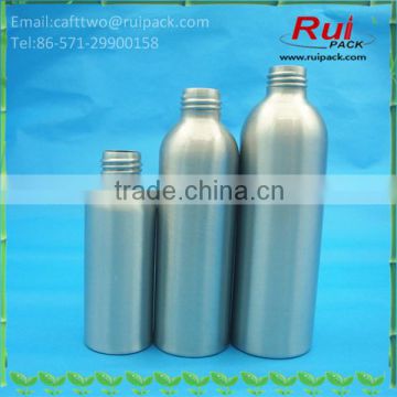 Empty 100ml/150ml/200ml aluminum bottle for perfume, cosmetic aluminum bottle for suncream