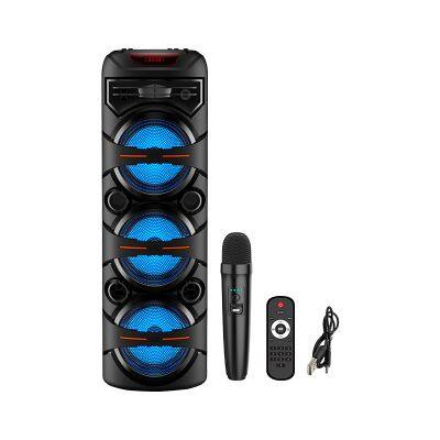 Sell well ZQS8302 OEM 40W power dual 8 inch speaker wireless bass sound loudspeaker with mic