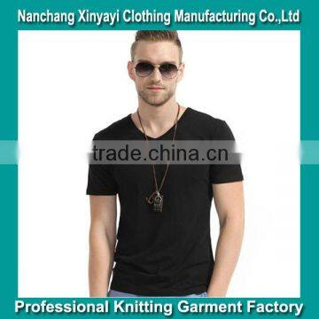 Design for Your Style 2015 High Quality 100%Cotton Custom T-Shirt Wholesale Plain Black T Shirts Apparel Manufacturer