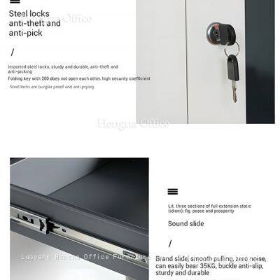 Armoire à dossiers métallique haute capacité pour bureaux d'entreprise. Armoire en acier professionnelle pour bureaux à forte affluence | Durable et facile à nettoyer photo-4
