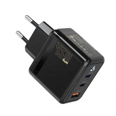 65W QC3.0 GaN USB‑C PD 3‑Port Fast Wall Charger UKCA Certified Multi‑Device Charging Adapter photo-2