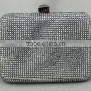 Pearl mix crystal evening clutch