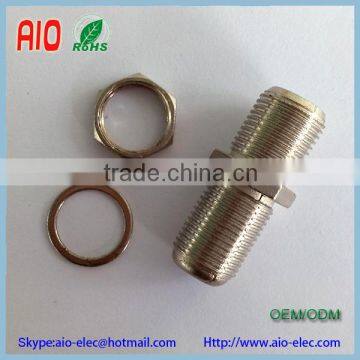 25 . 5cm zinc alloy F type socket (female) to F type socket (female) barrel coupler adaptor connector