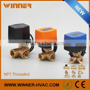 Stock Available 3 Way DN25 Motorized Thermostat Gas Control Valve