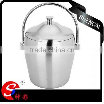 High Quality and Sand Polished Stainless Steel Beer Ice Bucket photo-2