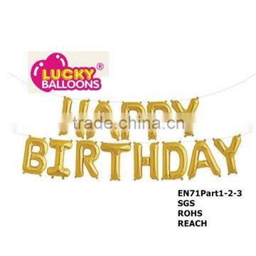 Hot selling 16 inch mini mylar happy birthday letter balloon                        
                                                Quality Choice