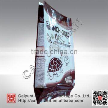 Food packaging bag for turtle food, side gusset pet food packaging bag,aluminum foil plastic food packaging