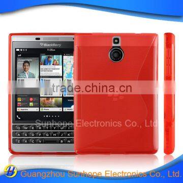 china supplier S line cell phone case for Blackberry Passport Silver Edition