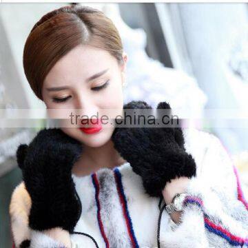 Real Mink fur Gloves For women High fashion Luxury Mink fur winter fur gloves