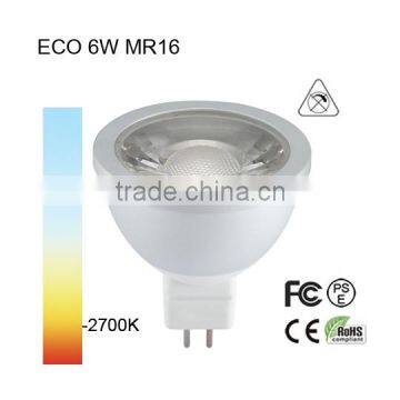 6w 660lm led mr16 cob spotlight