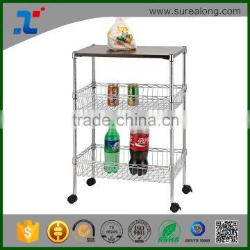 SUREALONG Home Storage Kitchen Organizer Carbon Steel Chrome Plated Wire Shelving