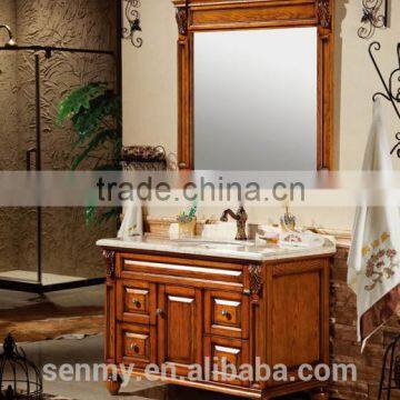 Luxury Ammerican oak wood high quality free standing new bathroom vanity