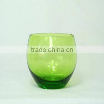 Colorful glass cup for home and party; Stemless wine glasses;glassware for tabletop